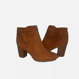 Women's Chunky High Heel Boots Round Toe Side Zipper Ankle Boots size 6/5